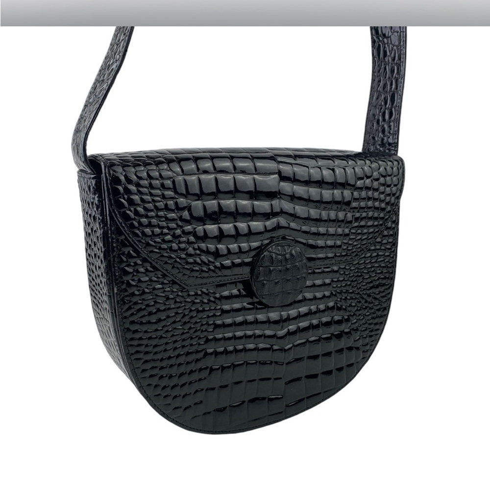 Yves Saint Laurent Black Crocodile Embossed Bag